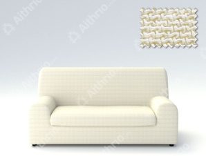 Ελαστικά καλύμματα καναπέ Ξεχωριστό Μαξιλάρι Bielastic Alaska-Τριθέσιος-Ιβουάρ -10+ Χρώματα Διαθέσιμα-Καλύμματα Σαλονιού