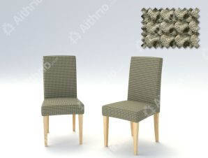 Σετ (2 Τμχ) Ελαστικά Καλύμματα Καρέκλας Με Πλάτη Super Elastic Milos – C/18 Λινό