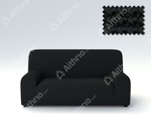 Ελαστικά Καλύμματα Προσαρμογής Σχήματος Καναπέ Milos – C/11 Μαύρο – Πενταθέσιος -10+ Χρώματα Διαθέσιμα-Καλύμματα Σαλονιού