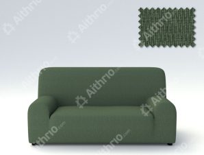 Ελαστικά Καλύμματα Προσαρμογής Σχήματος Καναπέ Peru-Πράσινο-Τριθέσιος -10+ Χρώματα Διαθέσιμα-Καλύμματα Σαλονιού