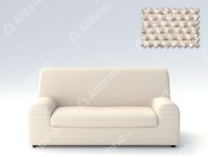 Ελαστικά καλύμματα καναπέ Ξεχωριστό Μαξιλάρι Bielastic Viena-Τετραθέσιος-Ιβουάρ -10+ Χρώματα Διαθέσιμα-Καλύμματα Σαλονιού
